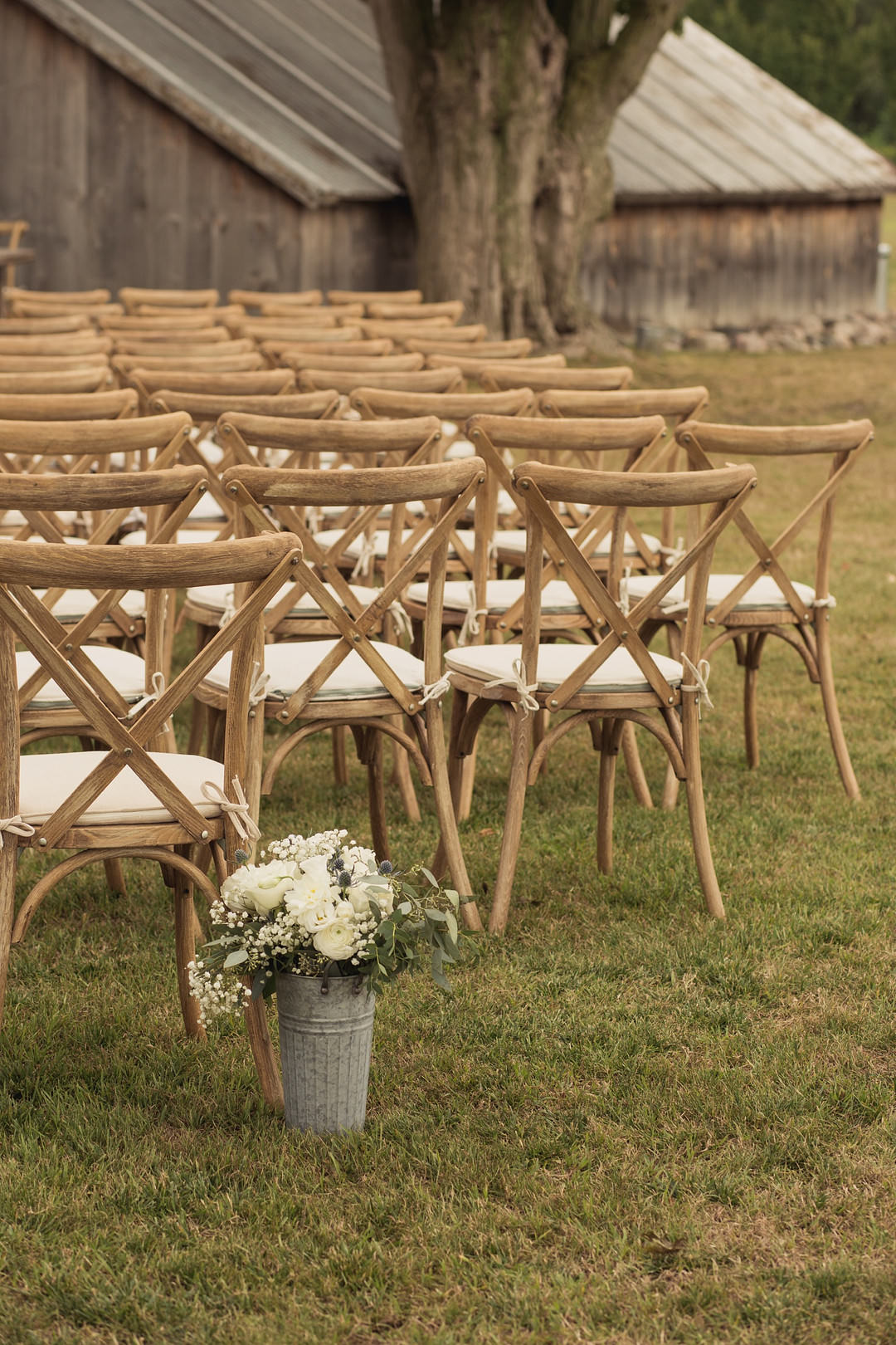 Ceremony Flowers Aisle Barn 1906 Wedding Tied Photo & Film