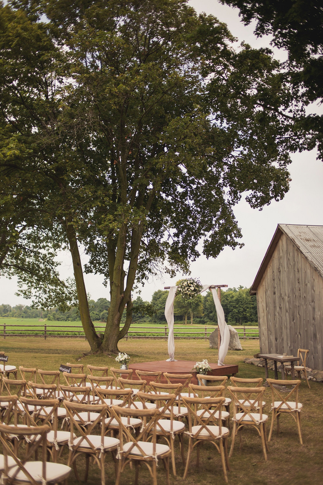 Outdoor Ceremony Flower Arch Barn 1906 Wedding Tied Photo & Film
