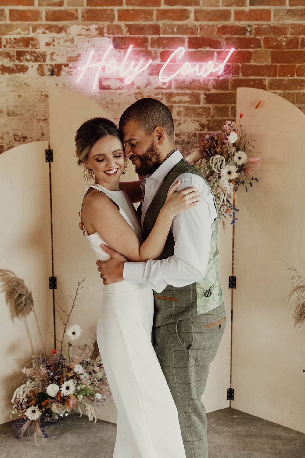 Bride Bridal Jumpsuit Beige Wedding Emma Wilkinson Photography