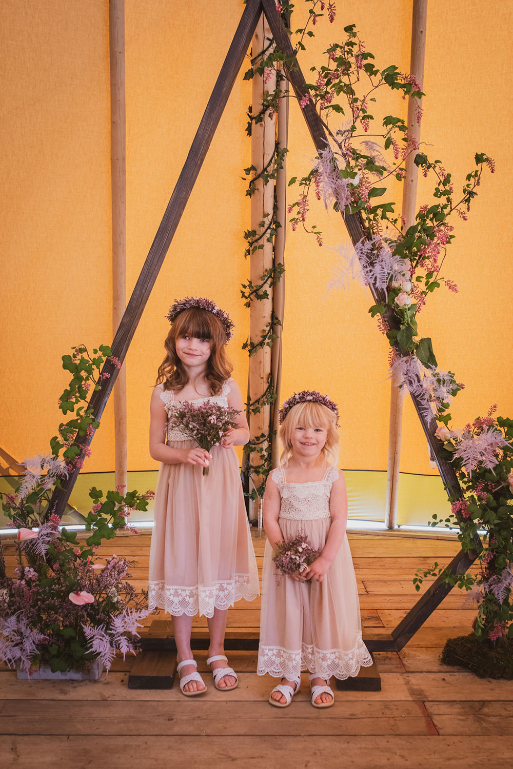 Flower Girls Dresses Blush Wedding Ideas Hannah Brooke Photography