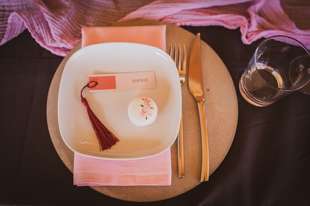 Place Name Setting Favour Blush Wedding Ideas Hannah Brooke Photography