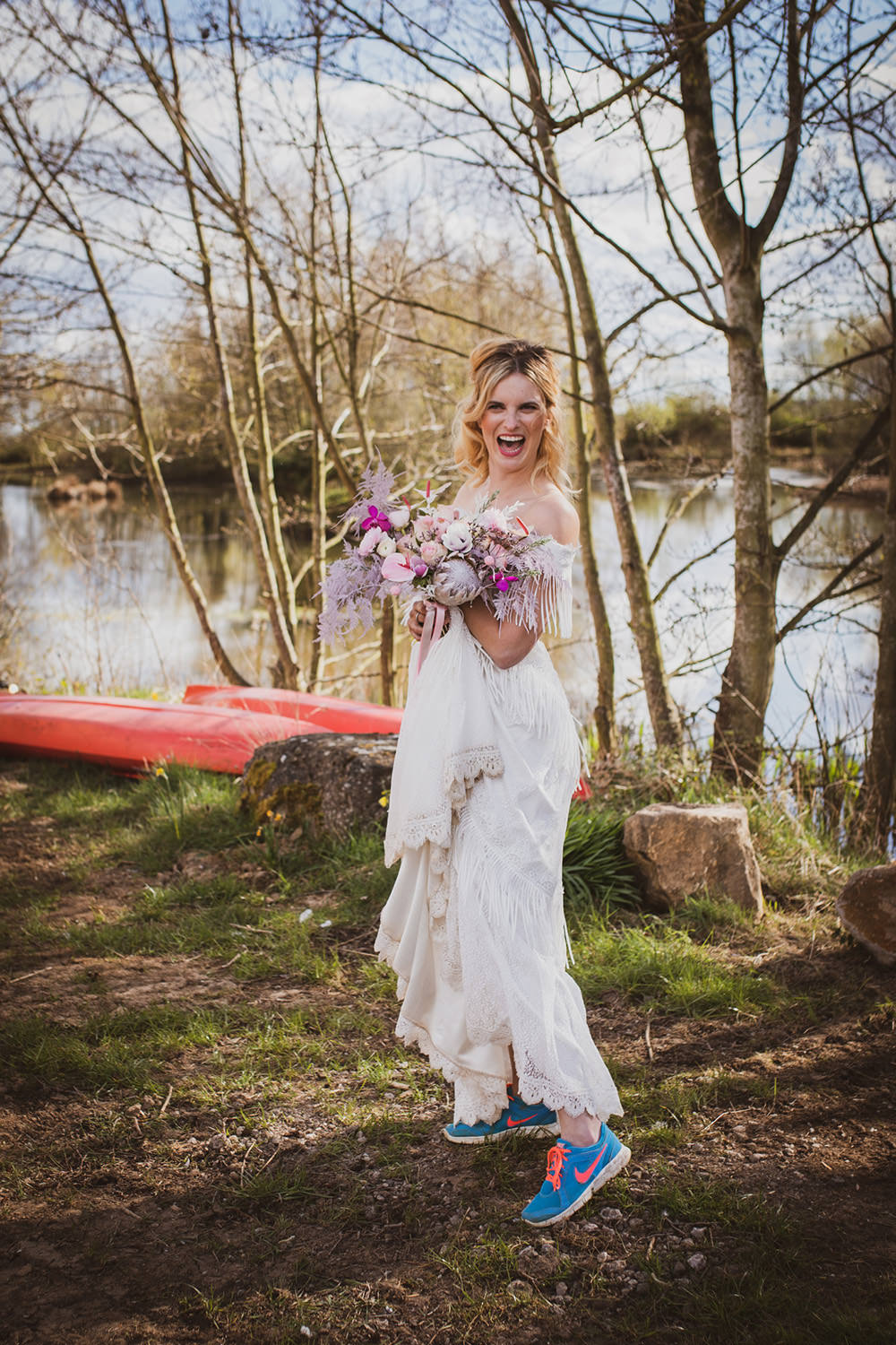 Dress Gown Bride Bridal Tassel Fringe Blush Wedding Ideas Hannah Brooke Photography