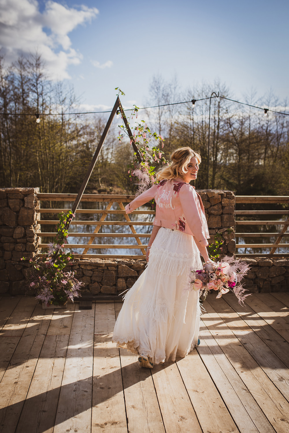 Dress Gown Bride Bridal Tassel Fringe Blush Wedding Ideas Hannah Brooke Photography