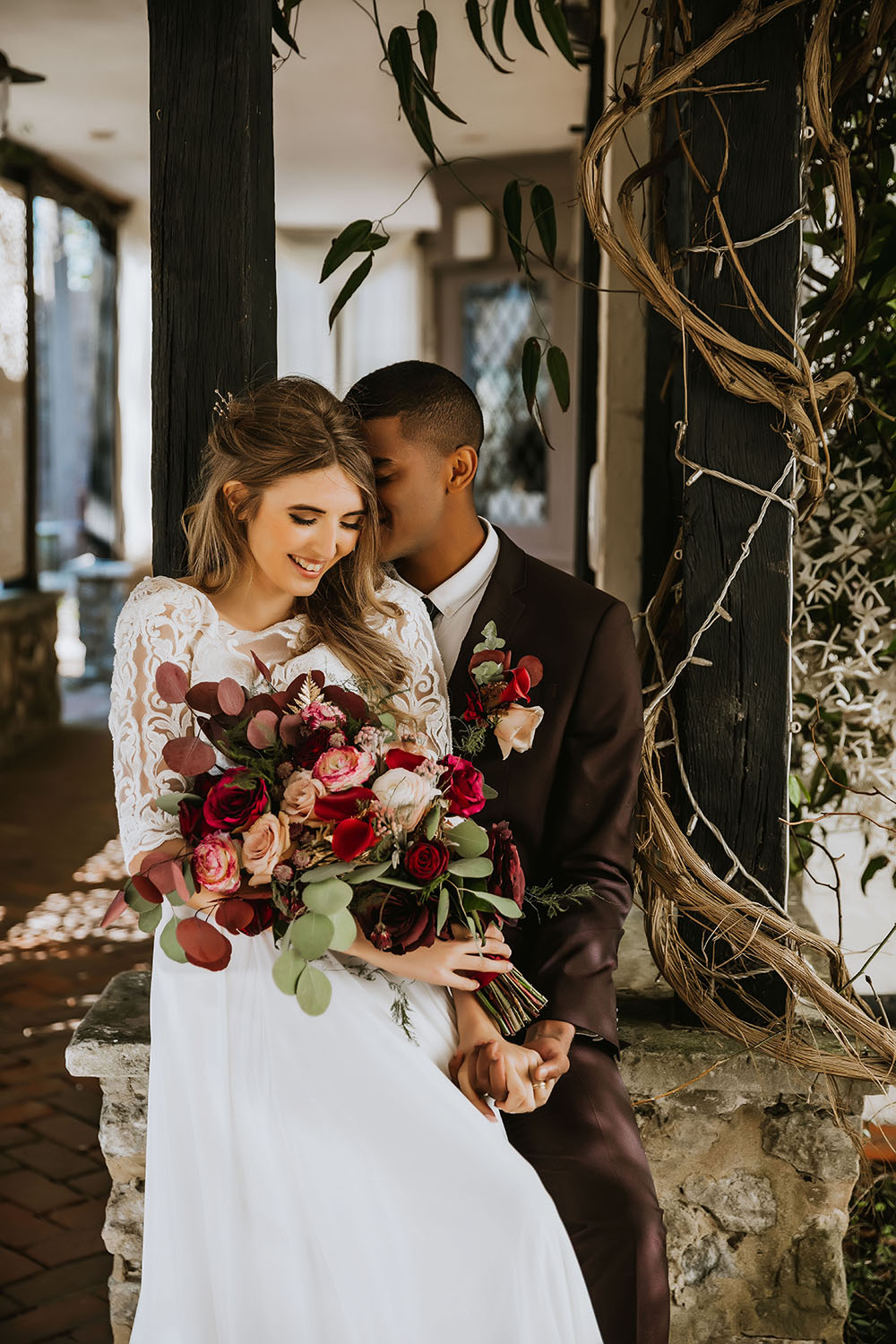 Stunning Burgundy Wedding Theme Inspiration \u0026 Gold Accents, image size:1000x1500