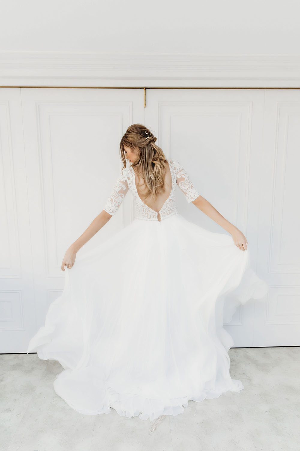 Dress Gown Bride Bridal Burgundy Wedding Theme Victoria Crocker Photography