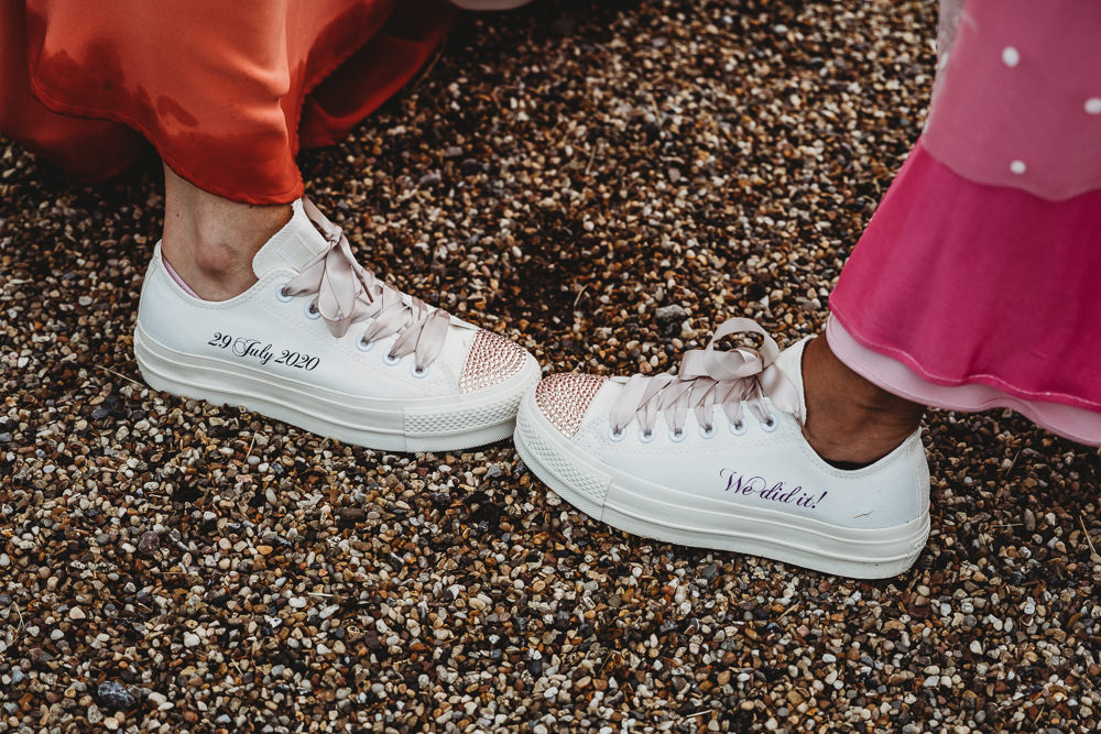 Custom Trainers Sneakers Bride Bridal Colourful Multicultural Wedding Joseph Kinerman Photography