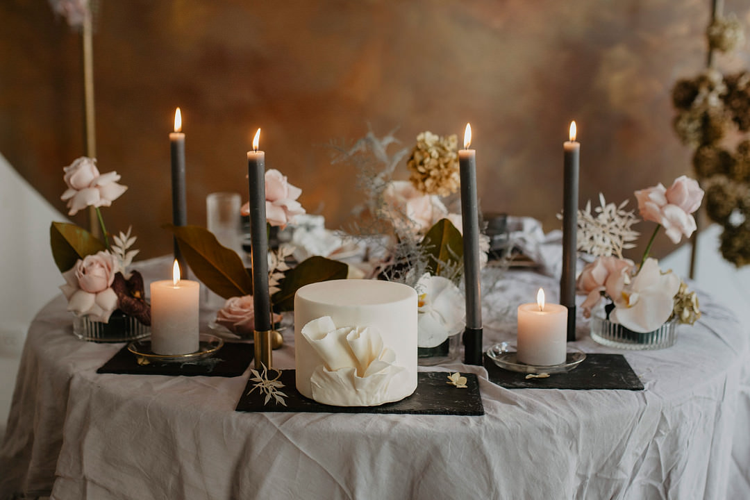 Table Decor Grey Candles Pink Flowers Tablescape Croatia Wedding Inspiration Josipa Weddings