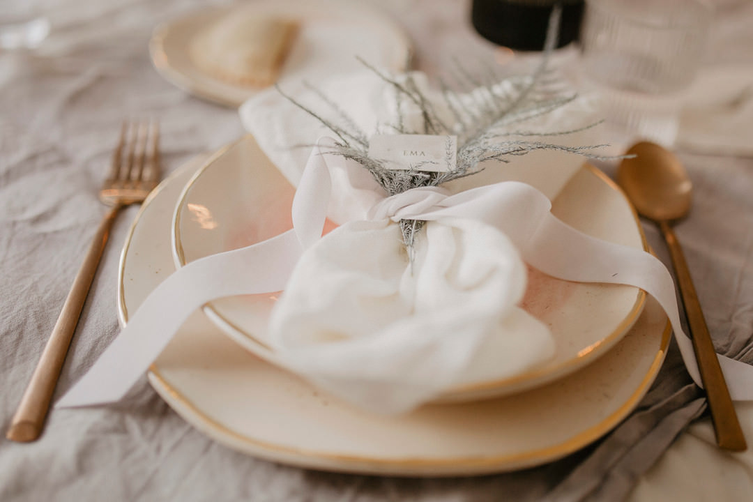 Place Setting Decor Napkin Croatia Wedding Inspiration Josipa Weddings