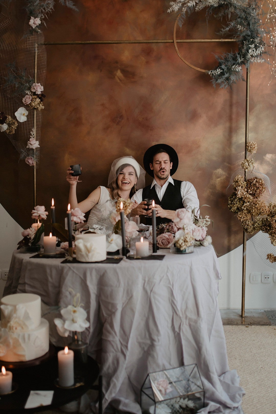 Croatia Wedding Inspiration Josipa Weddings Table Decor Grey Candles Pink Flowers Tablescape Flower Arch Backdrop
