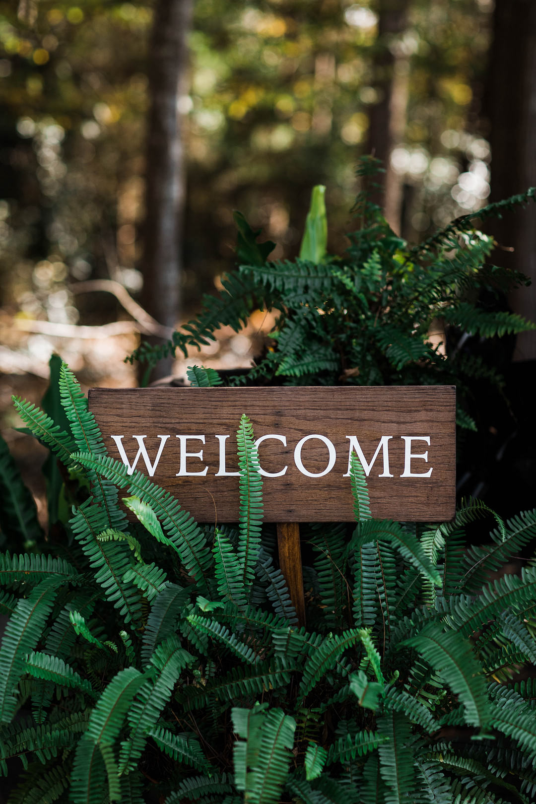 Dunaway Gardens Wedding Sheena Shahangian Photography Wooden Welcome Sign