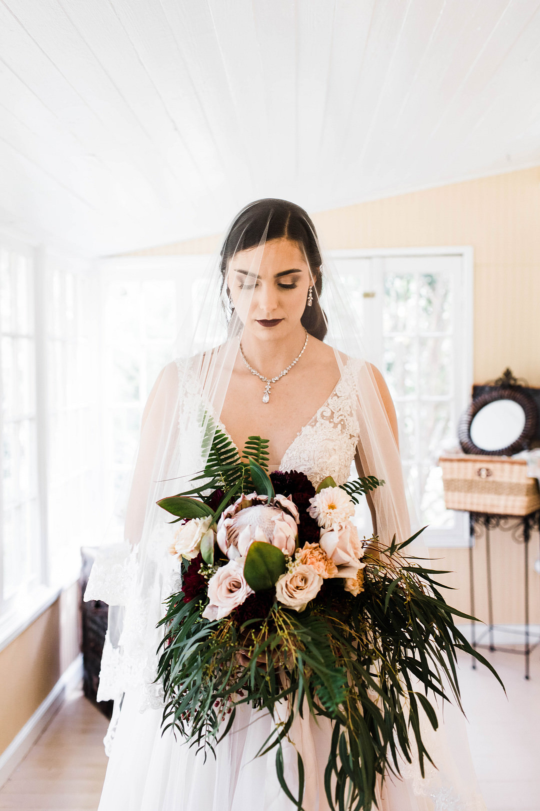 Bouquet Flowers Bride Bridal Large Oversized Dunaway Gardens Wedding Sheena Shahangian Photography