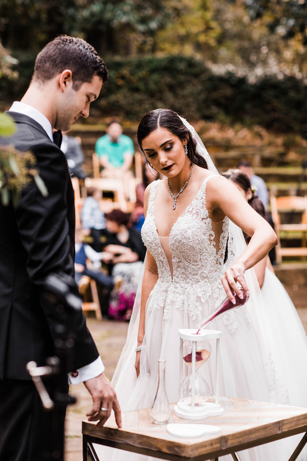 Sand Pouring Ceremony Dunaway Gardens Wedding Sheena Shahangian Photography