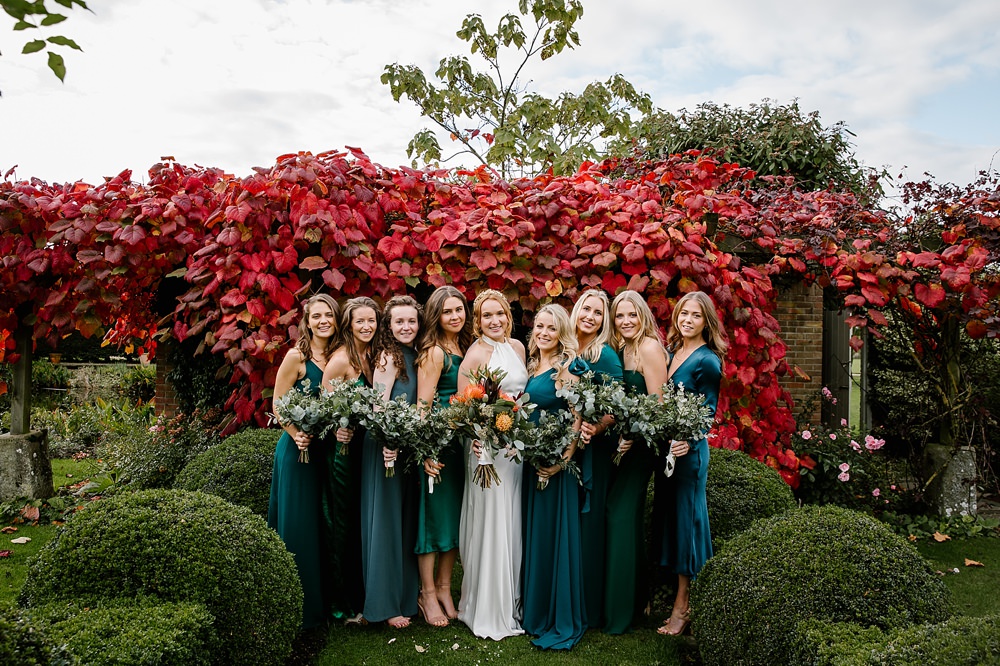 Green Bridesmaids Emerald Bridesmaid Dress Dresses Elms Barn Wedding Katherine Ashdown Photography