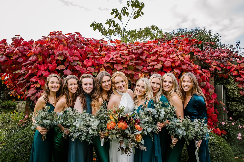 Green Bridesmaids Emerald Bridesmaid Dress Dresses Elms Barn Wedding Katherine Ashdown Photography