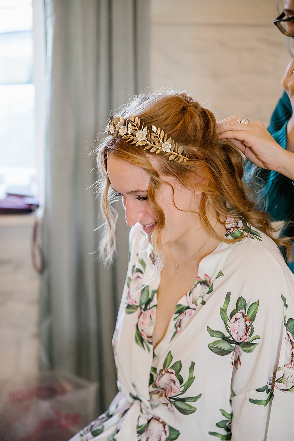 Bride Bridal Hair Style Braid Plait Crown Elms Barn Wedding Katherine Ashdown Photography