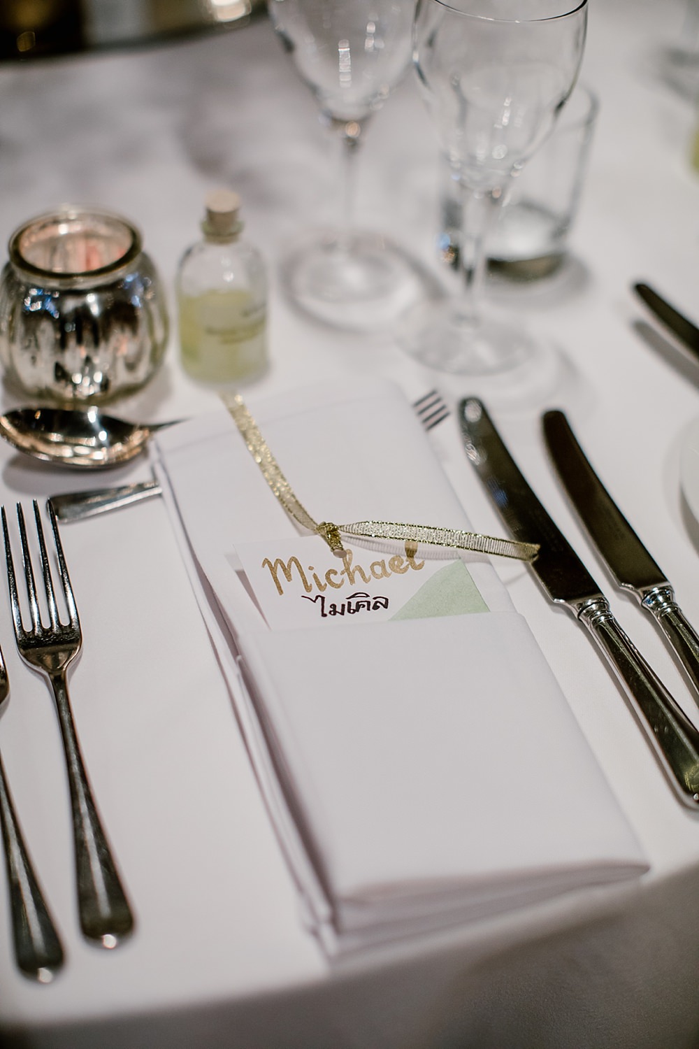 Place Name Setting Elms Barn Wedding Katherine Ashdown Photography