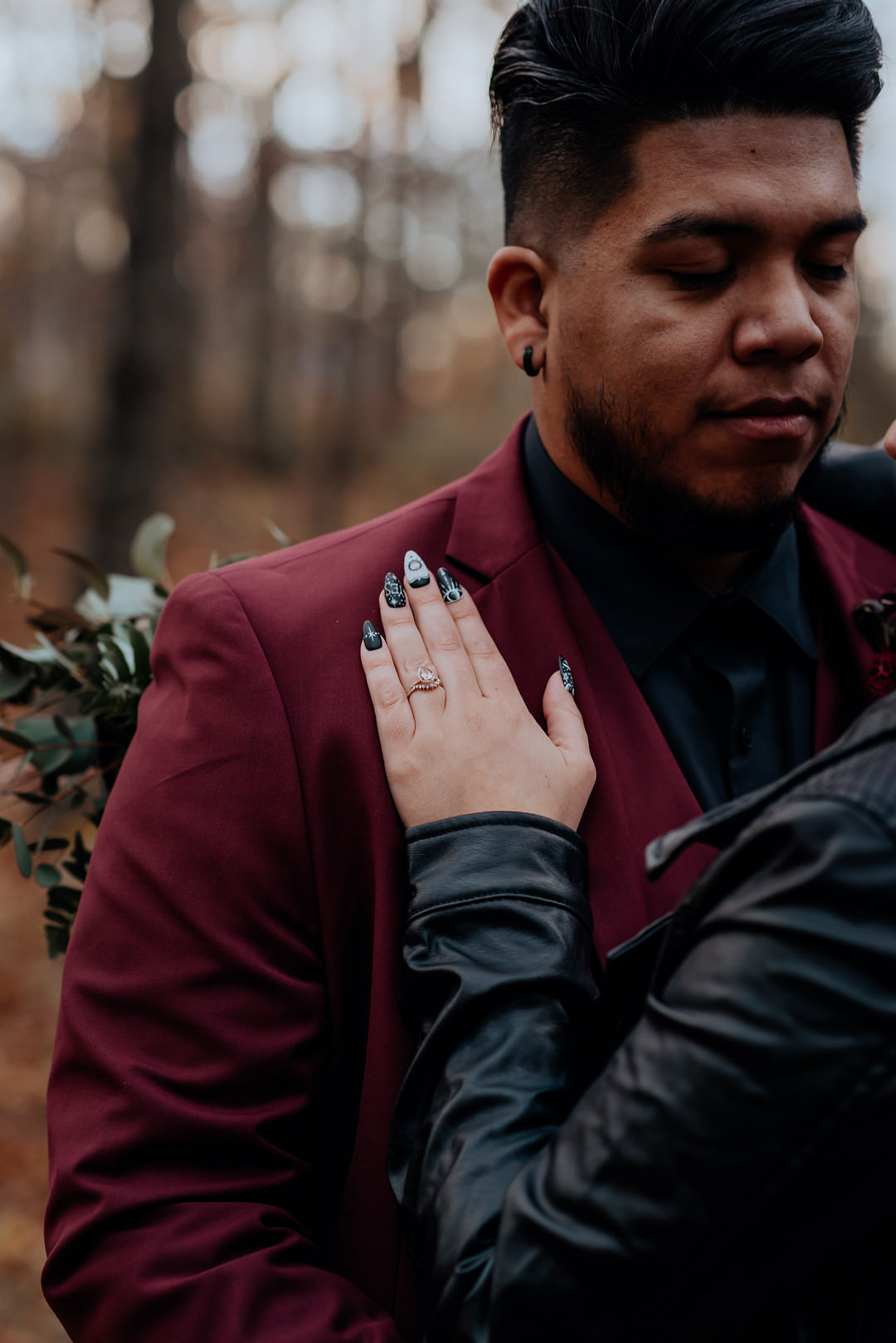 Bride Bridal Nails Manicure Halloween Elopement Flit Photography