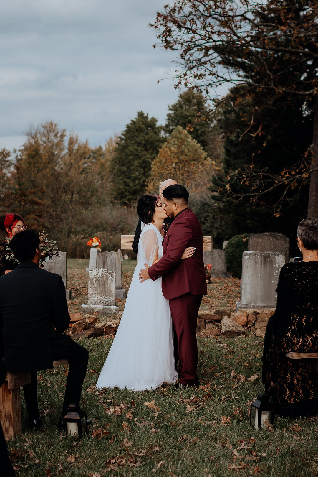 Outdoor Ceremony Halloween Elopement Flit Photography