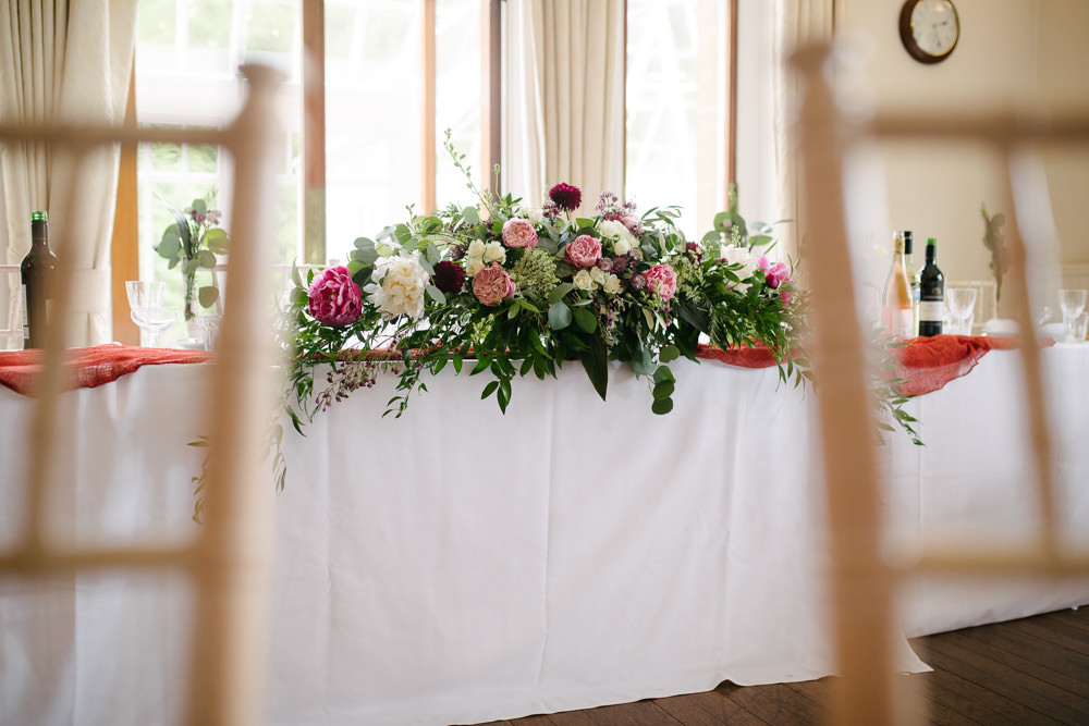 Nanpantan Hall Wedding Aden Priest Photography Top Table Flowers