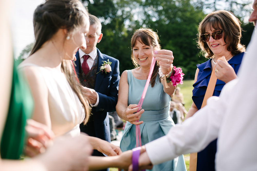 Nanpantan Hall Wedding Aden Priest Photography Handfasting Ribbons