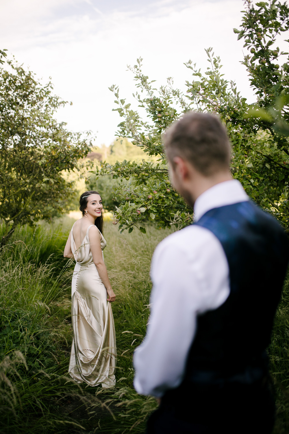 Dress Gown Bride Bridal Silk Nanpantan Hall Wedding Aden Priest Photography