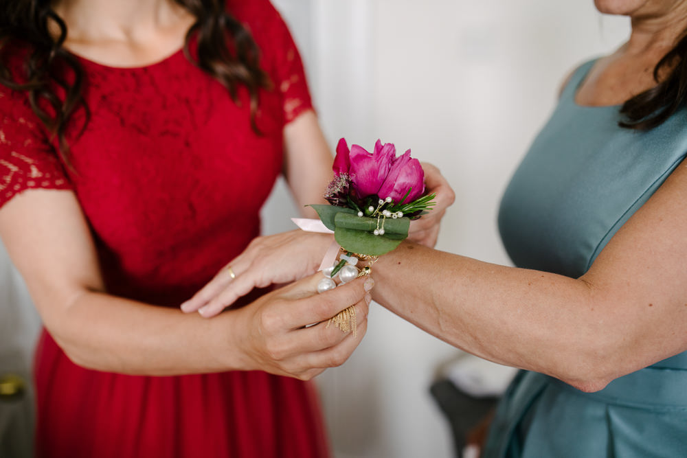 Nanpantan Hall Wedding Aden Priest Photography Corsage