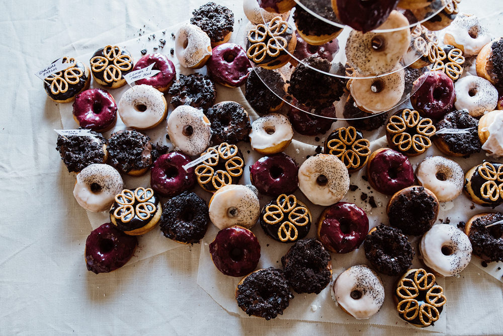 Donuts Doughnuts Cake Tower Dessert Northease Manor Wedding Kitty Wheeler Shaw