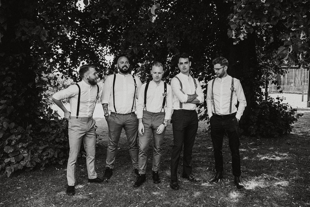Groom Groomsmen Braces Northease Manor Wedding Kitty Wheeler Shaw