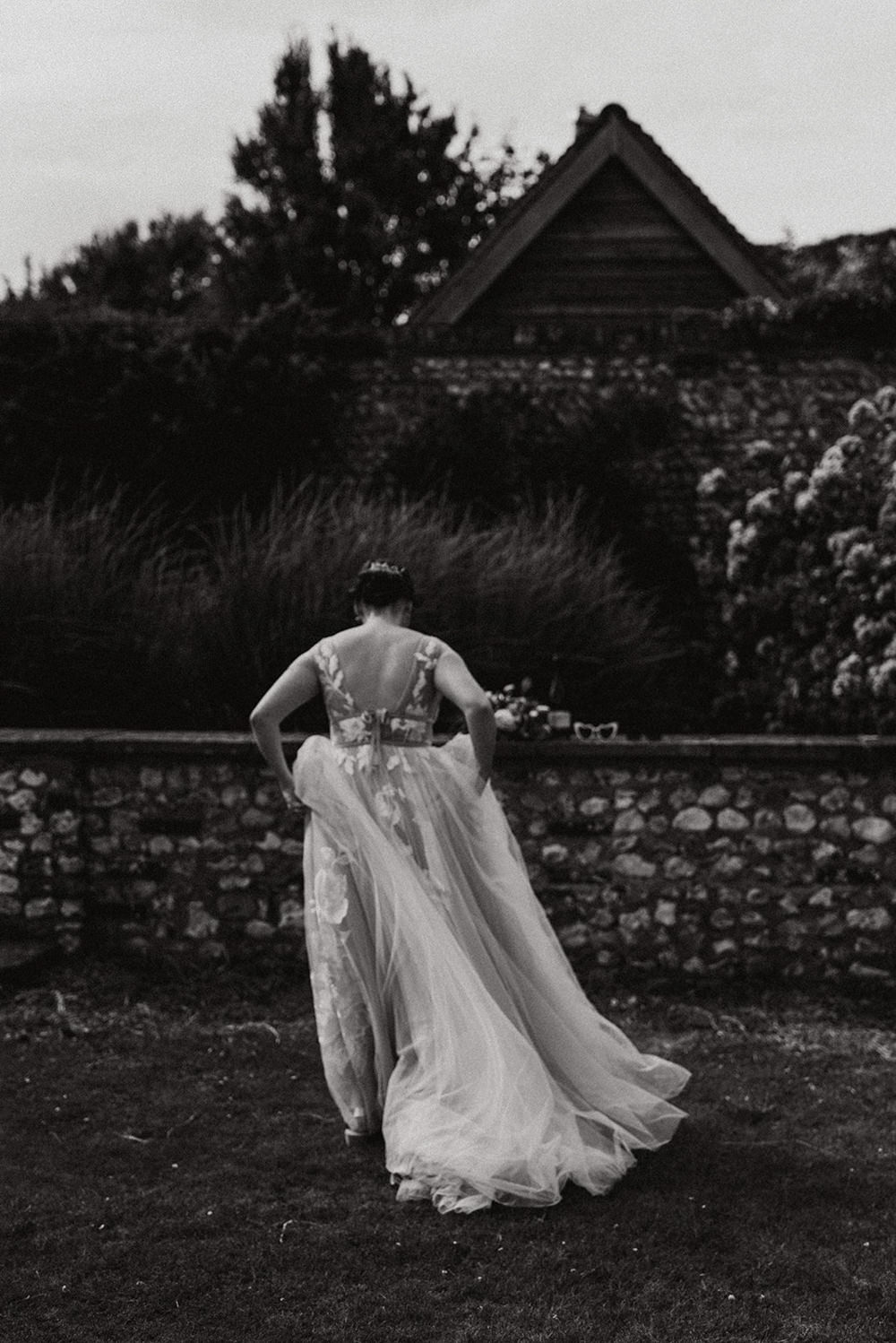 Dress Gown Bride Bridal Tulle Lace Northease Manor Wedding Kitty Wheeler Shaw