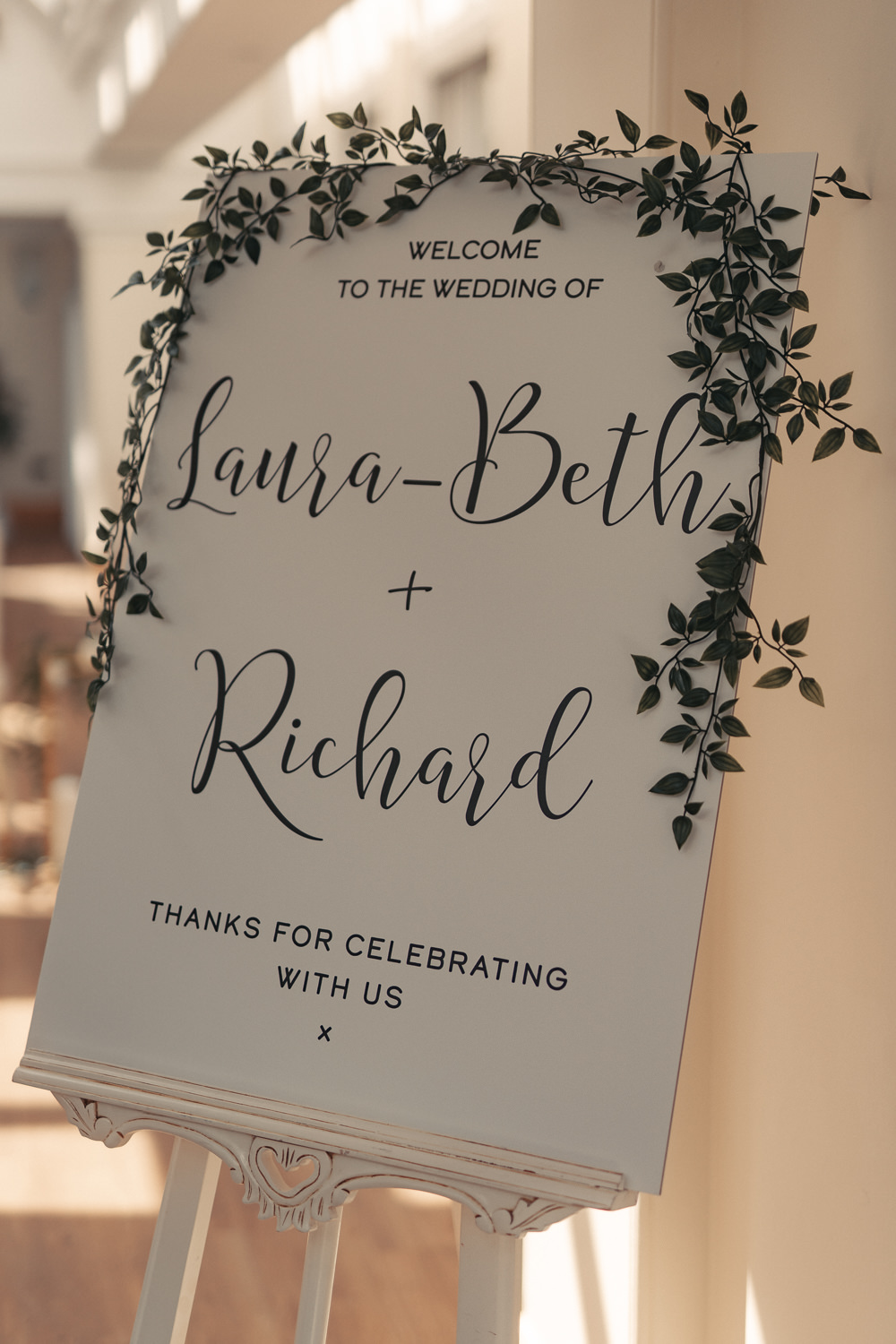 Pembroke Lodge Wedding Trilion Productions Welcome Sign Signs Greenery