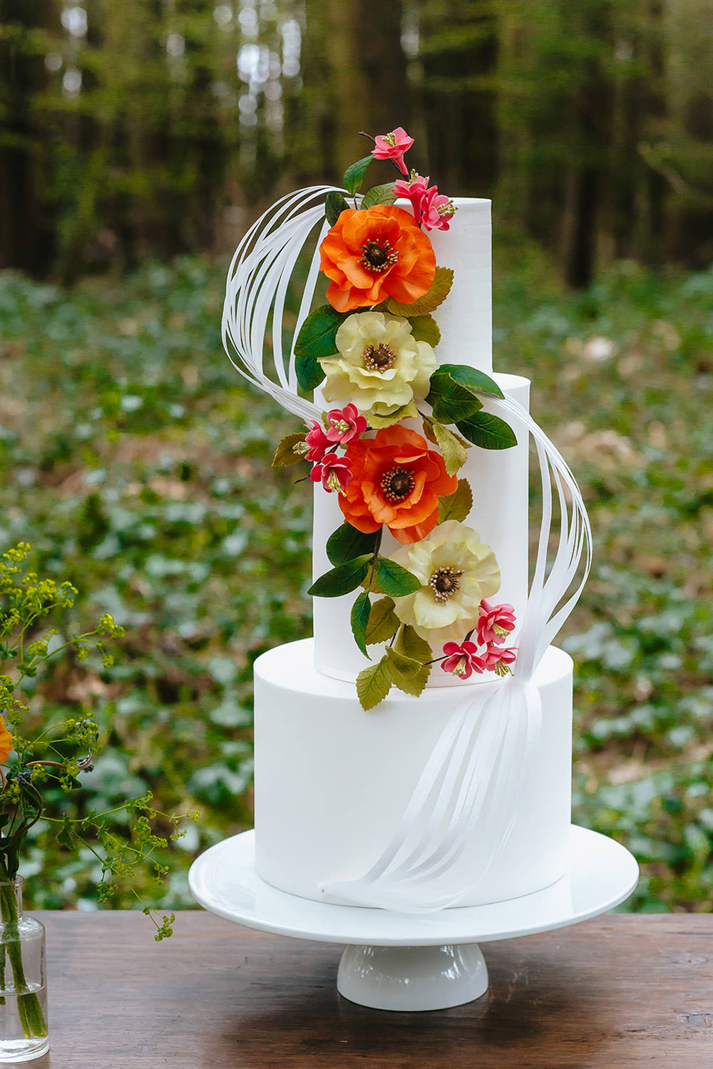 Floral Flower Cake Rainbow Wedding Forest Holly Smith