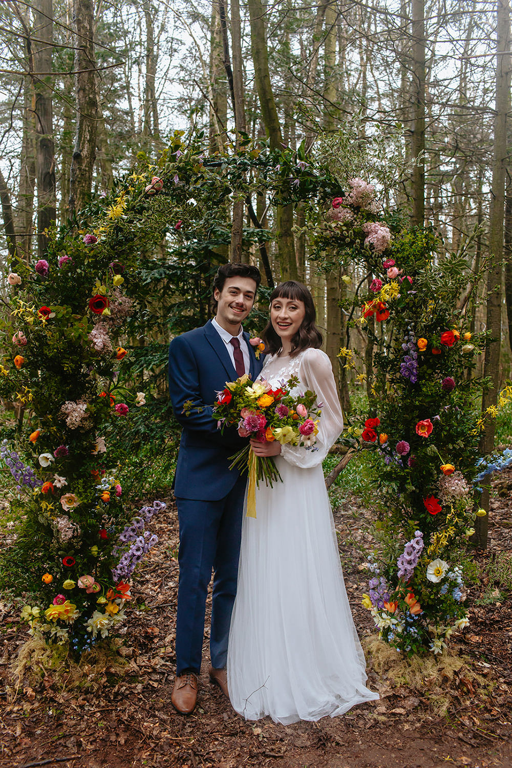 Rainbow Wedding Forest Inspiration with Colour Pop Table, image size:1000x1500