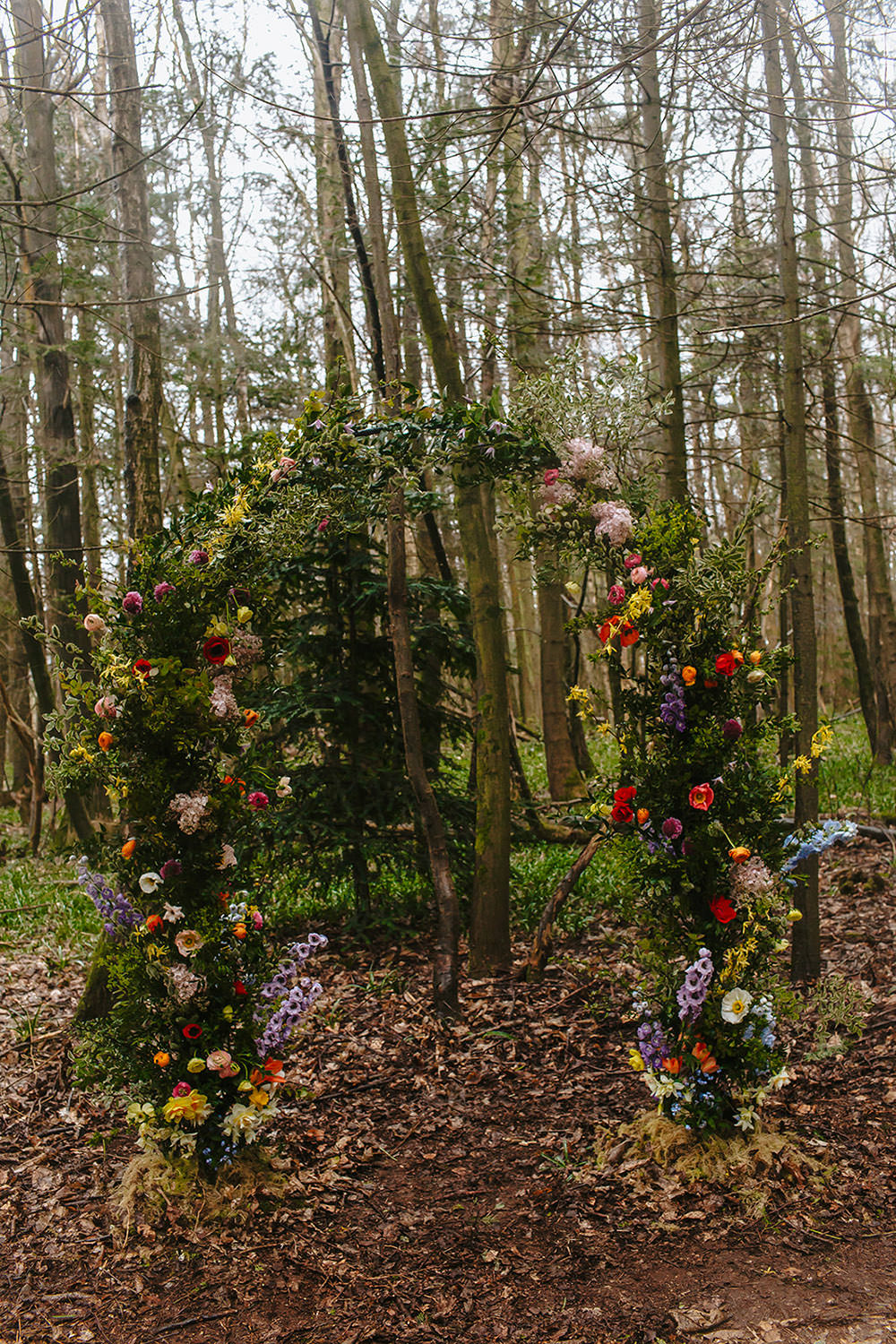 Flower Arch Backdrop Rainbow Wedding Forest Holly Smith