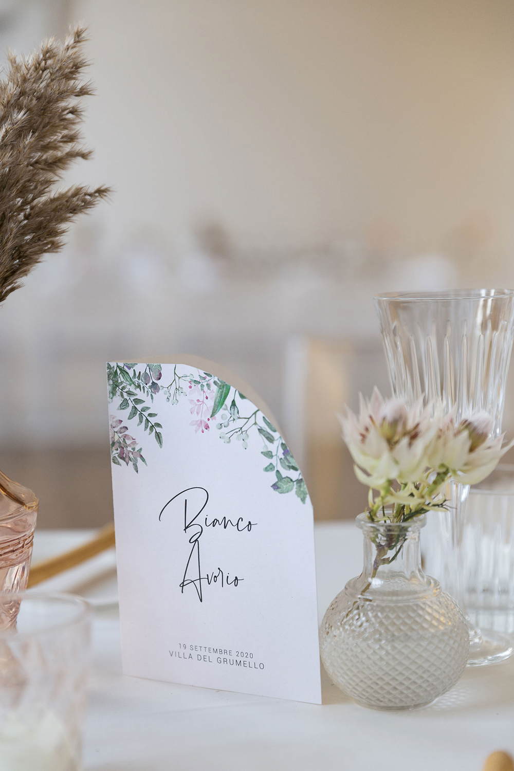 Table Name Stationery Villa del Grumello Wedding L’Ordine della Giarrettiera