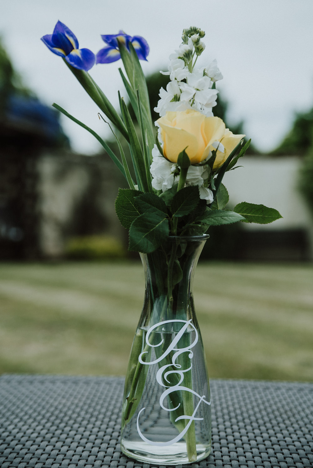 Personalised Bottle Flowers Wantisden Valley Wedding Beth Beresford Photography