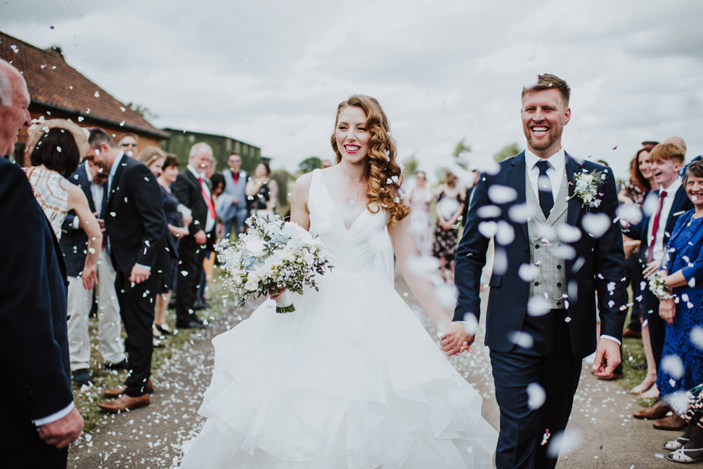 Confetti Throw Wantisden Valley Wedding Beth Beresford Photography