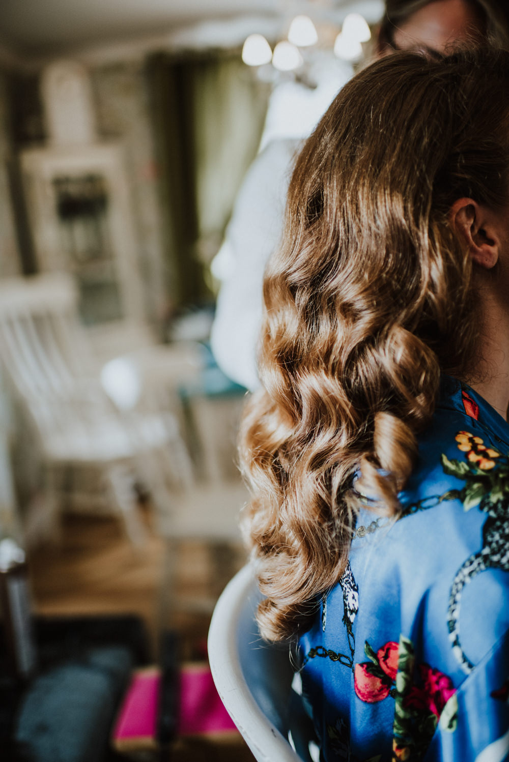 Bride Bridal Hair Waves Curls Wantisden Valley Wedding Beth Beresford Photography