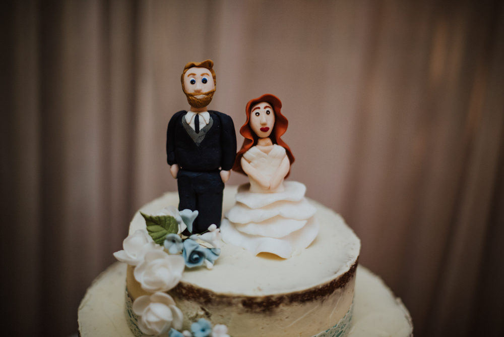 Semi Naked Cake Bride Groom Toppers Wantisden Valley Wedding Beth Beresford Photography