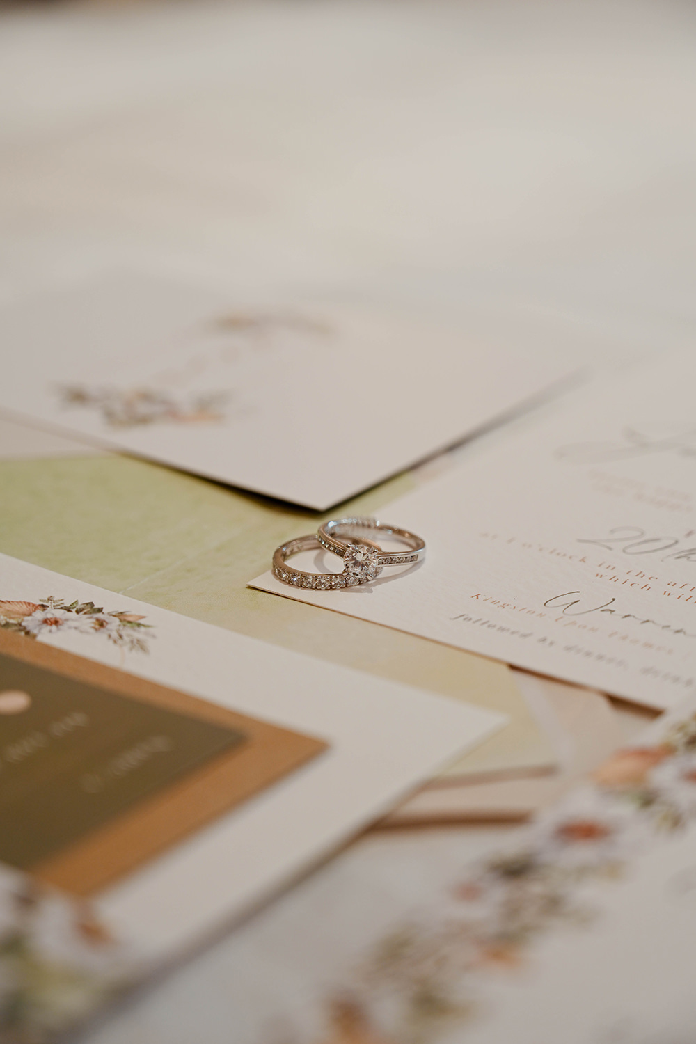 Warren House Wedding Emily Montay Rings Bands