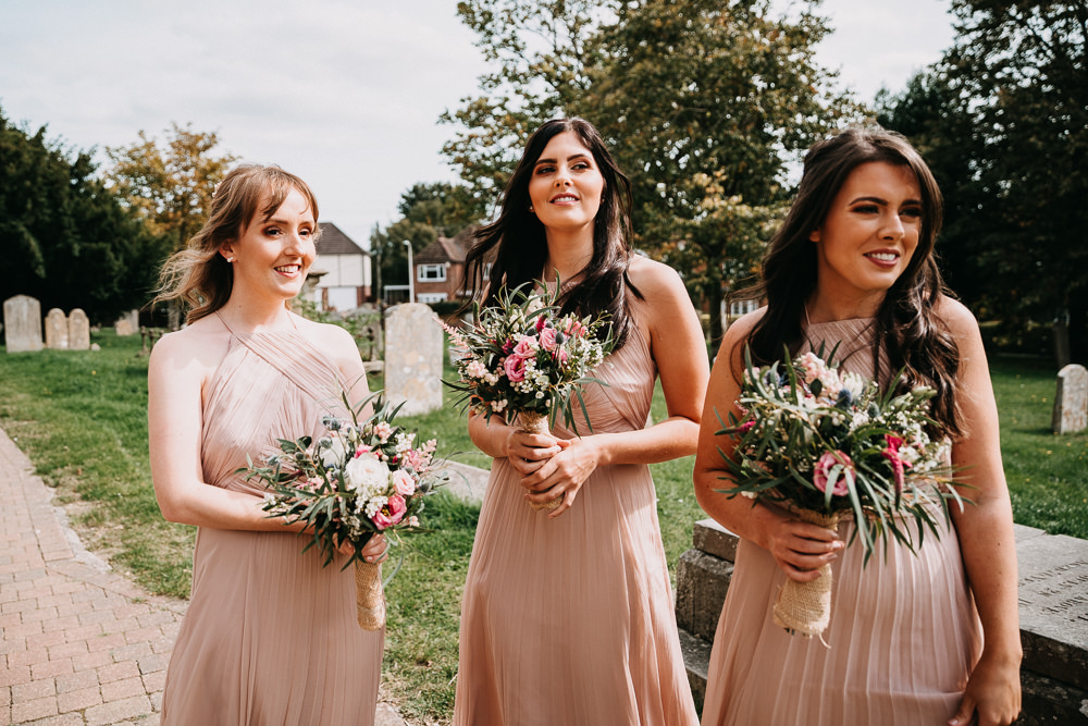 Pink Bridesmaids Dress Dresses Bridesmaid Wedding At Home Emilie May Photography