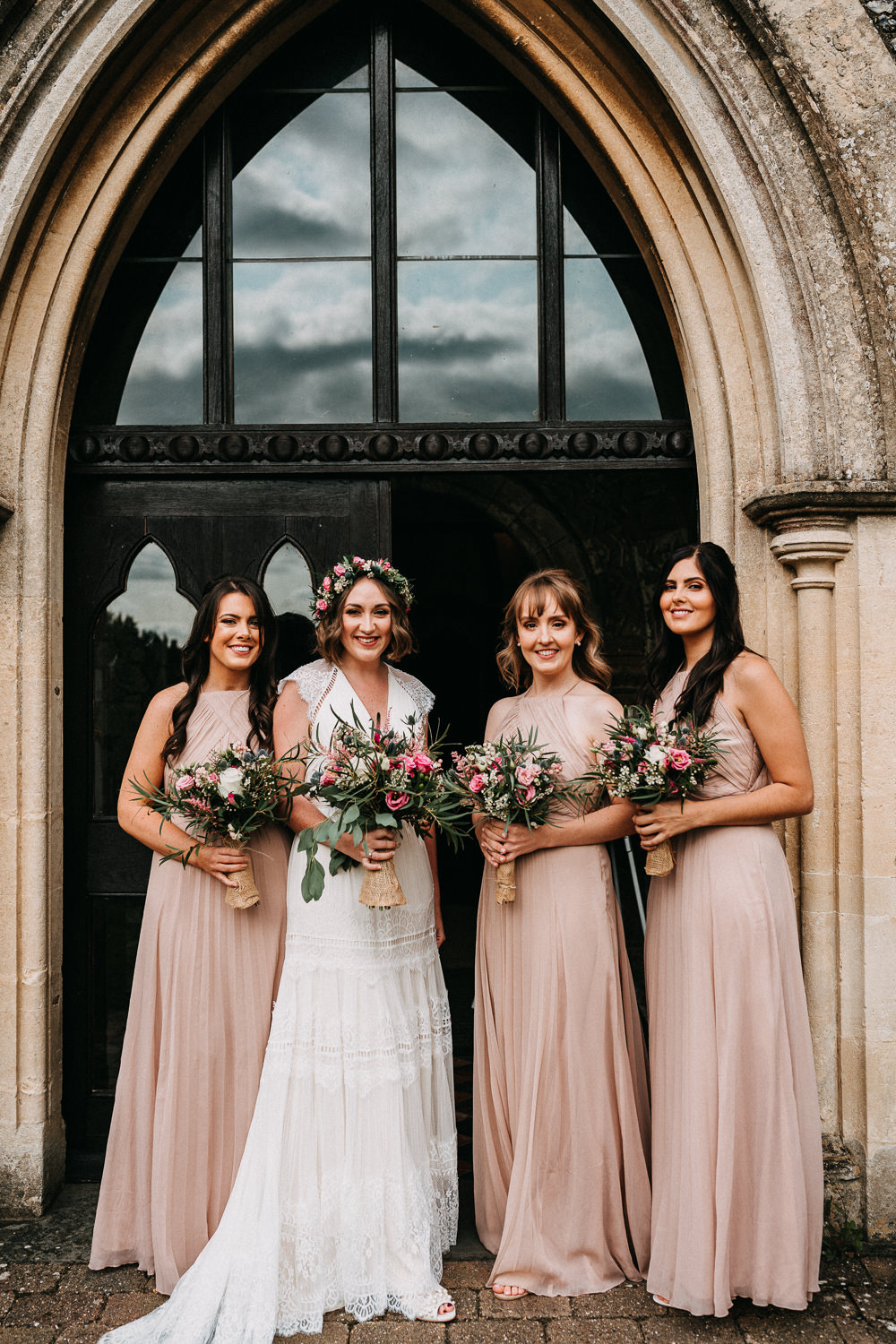 Pink Bridesmaids Dress Dresses Bridesmaid Wedding At Home Emilie May Photography