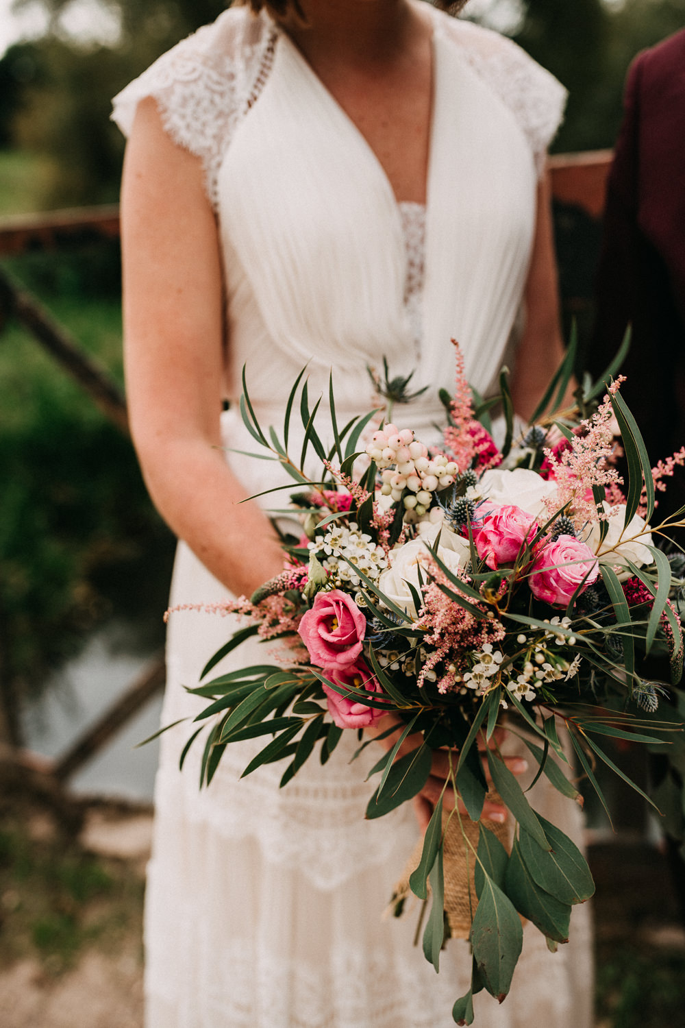 Bouquet Flowers Bride Bridal Pink Rose Astilbe Wedding At Home Emilie May Photography