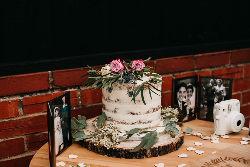 Semi Naked Cake Flowers Layer Sponge Wedding At Home Emilie May Photography