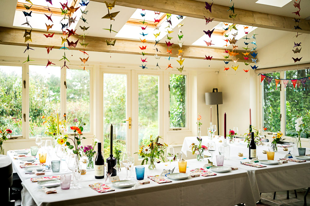U Shape Table Decor Paper Cranes Origami Wedding Cornwall Lee Maxwell
