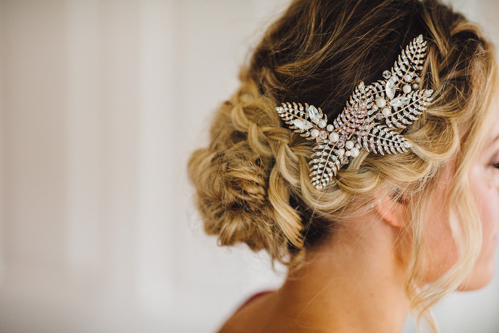 Bride Bridal Hair Style Up Do Accessory Wet Wedding JSCoates Wedding Photographer