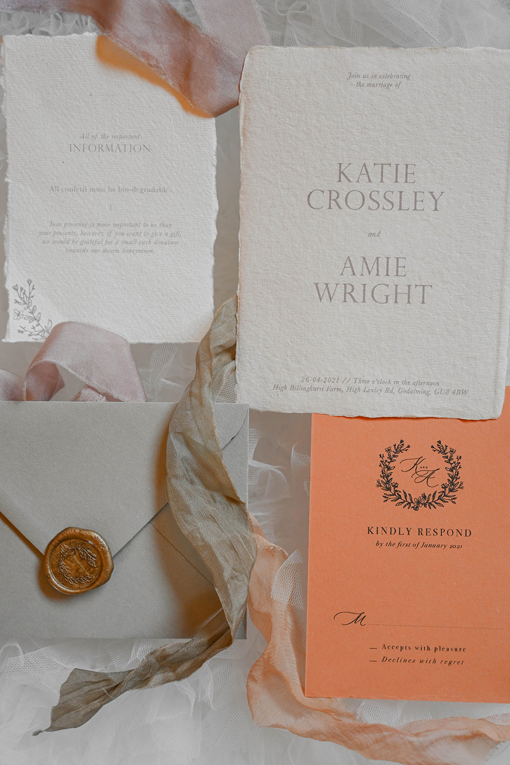 Wooden Wedding Ideas Emily Montay Stationery Invite Invitation Wax Seal