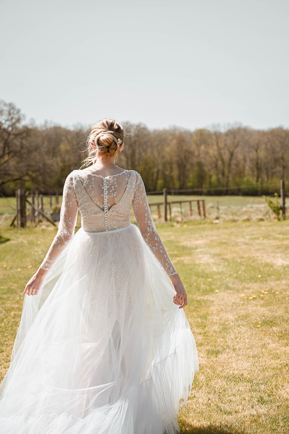 Dress Gown Bride Bridal Skirt Wooden Wedding Ideas Emily Montay