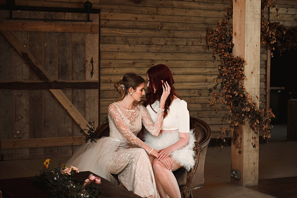 Short Dress Bride Bridal Wooden Wedding Ideas Emily Montay