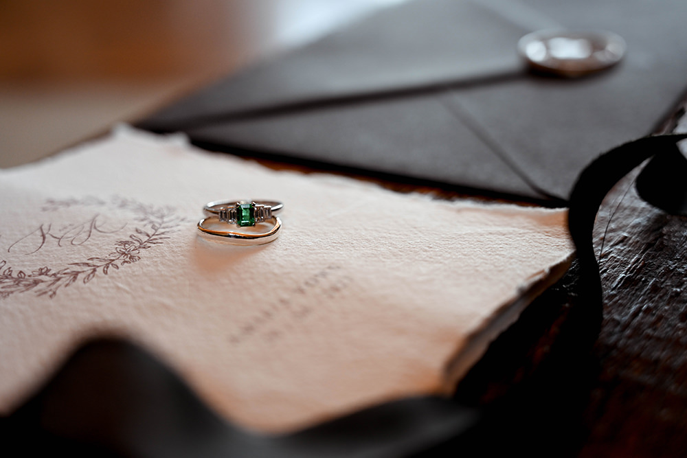 Emerald Engagement Ring Wooden Wedding Ideas Emily Montay