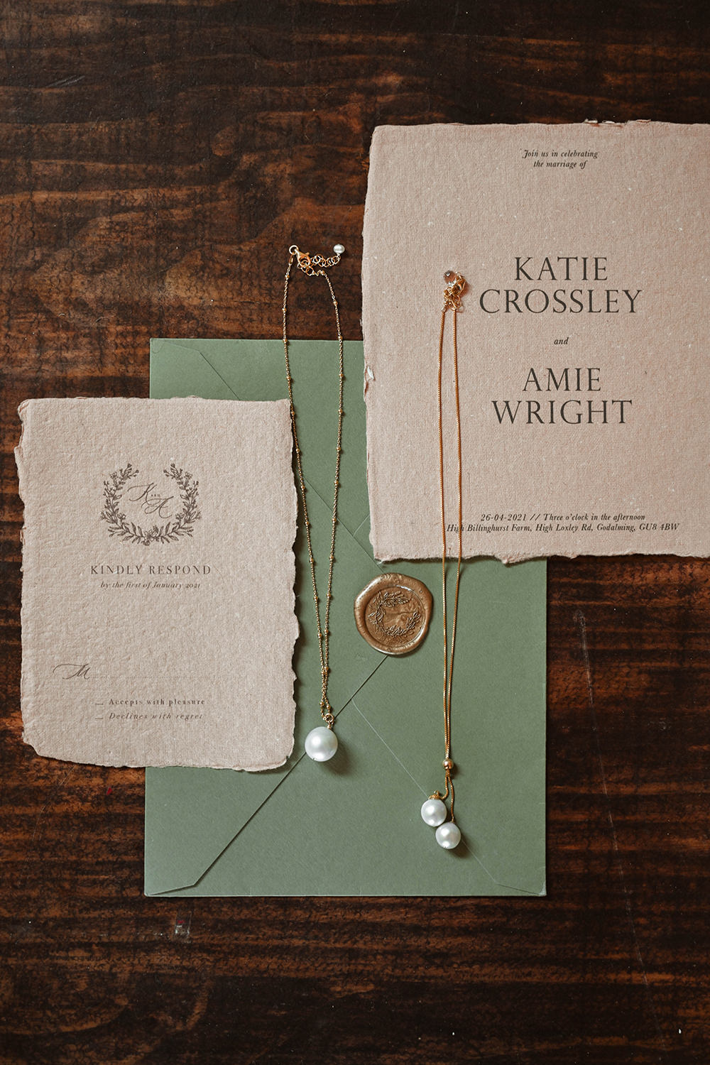 Stationery Invite Invitation Wax Seal Wooden Wedding Ideas Emily Montay